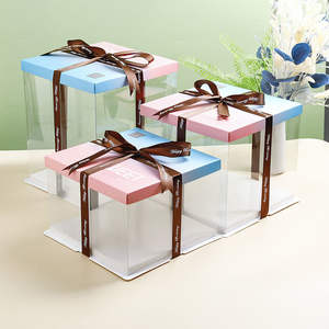 Emballage de gâteau en plastique, boîte à gâteau transparente 4 pouces, 6 pouces, 8 pouces, 10 pouces, 12 pouces, outils de pâtisserie de qualité alimentaire - Product Image 5