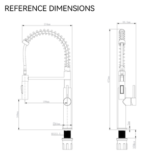 Pull Out Spring 2 Function Spray <strong>Head</strong> Faucet 2 Way Kitchen Sink Mixer Faucets Gold Stainless Steel <strong>Taps</strong> 1 Handle Single Hole <strong>Tap</strong> - Product Image 3