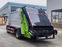 Camion à ordures compacteur diesel manuel 4x2, véhicule de collecte des déchets de 10 tonnes avec émission Euro 6 et garantie d'un an