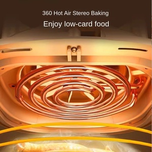 Freidora de aire con pantalla táctil Digital cuadrada moderna, ventana Visible de cocina sin aceite de energía eléctrica en francés para uso doméstico - Product Image 3