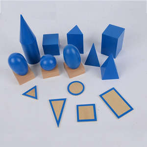 Mainan Edukasi Balok Bangunan Geometris Kayu Solid Montessori untuk Anak Laki-laki dan Perempuan - Product Image 2