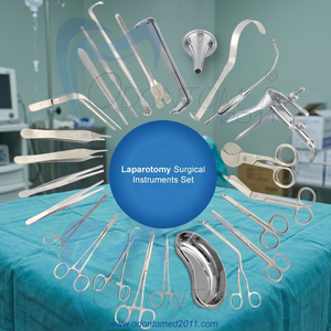Ensemble d'instruments chirurgicaux pour laparotomie Odontomed 2011 - Acier inoxydable certifié CE pour la chirurgie abdominale - Product Image 2