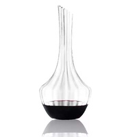 Carafe à vin en verre cristal haut de gamme, style européen, créative, à col long, avec prisme cascade rapide et bords droits, 1000 ml