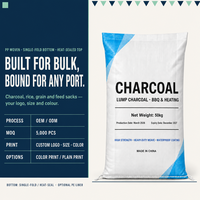 Sac tissé en PP laminé imprimé en héliogravure, étanche, 25 kg, 50 kg, certifié ISO9001 pour l'emballage de ciment, engrais, charbon et produits chimiques