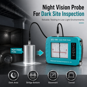 Jauge de mesure des fissures portable pour l'évaluation des maisons dangereuses et les tests de sécurité structurelle avec sonde de vision nocturne - Product Image 4
