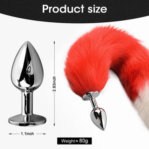 उच्च गुणवत्ता वाले सेक्सी लोमड़ी पूंछ धातु गुदा प्लग महिलाओं के लिए पुरुषों समलैंगिक गुदा उत्तेजक शून्य स्टील बट प्लग - Product Image 4