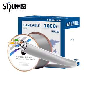 Cables de red SIPU Cat6 trenzados OM3 de 300m en caja UTP FTP SFTP, 1000FT, 23AWG, CCA, cubierta de PVC, certificación CE, OEM ODM, naranja - Product Image 5