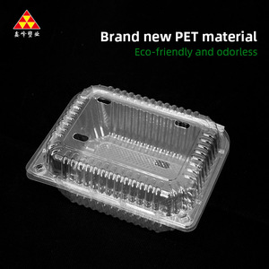 Proveedor de envases de plástico transparente de <span class=keywords><strong>6</strong></span> pulgadas, envases de alimentos PET de varios tamaños, bandejas de plástico blíster desechables personalizadas de fábrica - Product Image 2
