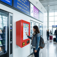Distributeur automatique de cartes à collectionner avec lecteur de cartes Nayax, écran tactile de 32 pouces, compatible 4G pour les magasins de détail et les centres commerciaux
