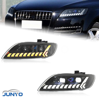 Mise à niveau des phares à LED dynamiques Junyo pour Audi Q7 2006-2015, passage aux nouveaux feux de jour à LED de style projecteur