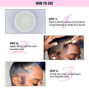 Cire coiffante en bâton à tenue maximale pour cheveux, sans flocons, avec étiquette personnalisée en gros, contrôle des bords - Product Image 4