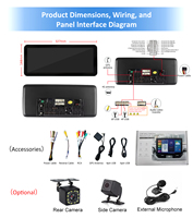 Estéreo para Auto Android de 12.3 Pulgadas, 6+128G, con Vista de 360 Grados, Salida Óptica DAB, Sistema de Radio Carplay para Pantalla de Auto