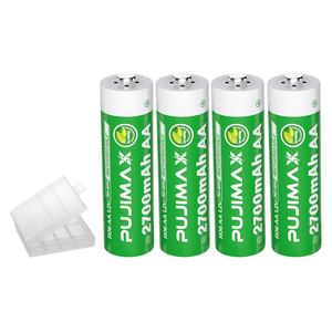 PUJIMAX最新1.2V <span class=keywords><strong>Ni</strong></span>-<span class=keywords><strong>MH</strong></span>充電式バッテリーパック4個AA Nimh交換2700mWhカメラ懐中電灯とおもちゃ用 - Product Image 1