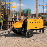 Pompe à béton diesel JINLIN, productivité 22m³/h, portée verticale 120m, portée horizontale 260m, pour projets sur routes étroites