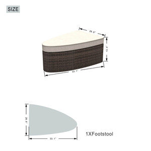Ensembles modernes <span class=keywords><strong>de</strong></span> salle à manger d'extérieur et <span class=keywords><strong>de</strong></span> <span class=keywords><strong>jardin</strong></span> Chaise longue en rotin Ellipse Elise populaire grand lit <span class=keywords><strong>de</strong></span> repos <span class=keywords><strong>avec</strong></span> <span class=keywords><strong>housse</strong></span> en osier - Product Image 5