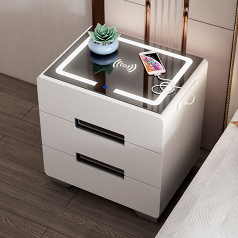 40cm wide black three-drawer wireless power strip