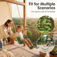 Balançoire de jardin en EVA colorée en forme de U pour enfants avec chaîne de 1,2 m