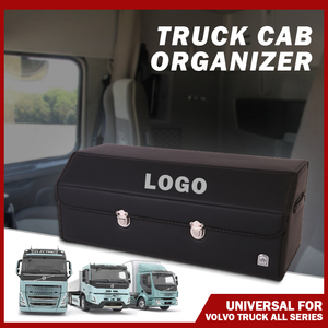 Boîte d'organisation de stockage de <span class=keywords><strong>voiture</strong></span> de remorques de camion en cuir pliantes détachables personnalisées pour Sitrak Volvo MAN KAMAZ DAF - Product Image 2