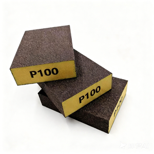 Bloc éponge de ponçage rectangulaire flexible, à dureté moyenne, pour ponçage humide et sec, 25 mm, pour polissage manuel de l'acier inoxydable, OEM OBM - Product Image 1