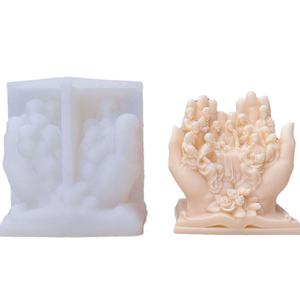 DM863 Große Jesus Familie DIY Silikon Kerzen form Harz Handform für Velas Zement Beton Gips Gips herstellung - Product Image 6