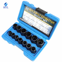 Kit d'outils universels de 14 pièces pour l'extraction de vis et d'écrous à chocs, douilles de 3/8 pouces, extracteur de boulons