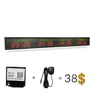 [customization] Programmable City LED Digital World Clock Time Zone Clock Airport / Hotel / Shopping