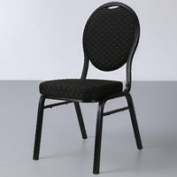 Chaise de banquet Napoléon noire de haute qualité, rembourrée, pour événements, fêtes, églises, intérieur, extérieur, jardin