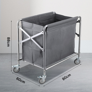 Тележка для уборки больничного белья из нержавеющей стали - Product Image 6