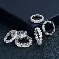Anillo de Moissanita con Incrustaciones de Plata de Ley 925 Chapada en Oro, Estilo Hip Hop, con Certificado GRA de Xingyue Gems Classic Jewelry