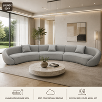 Ensemble de canapés modulaires incurvés imperméables et résistants aux taches, revêtement en tissu, canapé sectionnel pour villa, salon, maison, hôtel