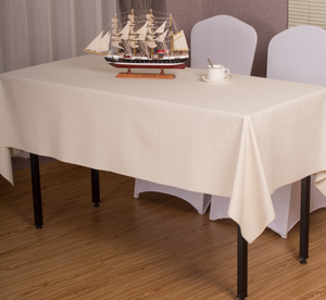 Mantel rectangular minimalista de algodón blanco mantel liso mantel de boda - Product Image 6