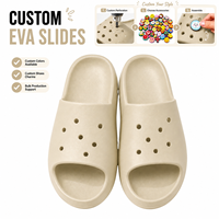 Claquettes en EVA personnalisées pour hommes avec logo sur mesure et boîte à chaussures personnalisée, 1 paire, échantillon MOQ, livraison rapide en 7 jours, marque privée