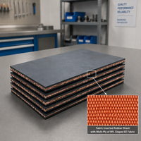 Tissu de ceinture en polyester enduit EE haute résistance, directement de l'usine, pour bande transporteuse multi-couches et main courante d'escalator EE150
