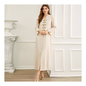 SIPO Habayas Jubah-ropa islámica musulmana, vestido informal de oración de talla grande, de Oriente Medio, Color sólido - Product Image 1