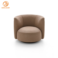 Fauteuil d'appoint moderne à dossier rond, fauteuil pivotant rembourré avec un design nœud papillon en tissu velours pour salon et chambre à coucher