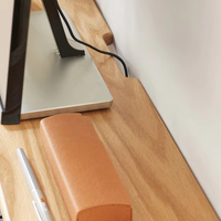Support d'écran en bois massif personnalisé, support ergonomique pour ordinateur portable de bureau avec étagère de rangement, organisation du bureau
