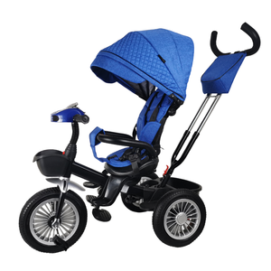Kids Tricycle <strong>with</strong> Adjustable Canopy and <strong>Parental</strong> <strong>Handle</strong> Foldable Toddler <strong>Trike</strong> <strong>with</strong> PU Wheels for Indoor and Outdoor Activities - Product Image 2