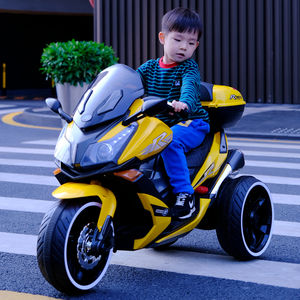 儿童电动摩托车三轮车男孩女孩婴儿大型充电玩具警车 - Product Image 6