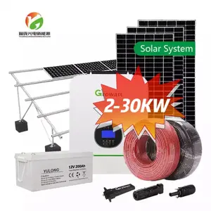 Panel surya 5kW 10KW, Kit lengkap sistem tenaga surya pada turbin angin Grid 5000 watt