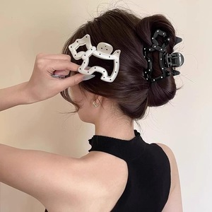 กิ๊บติดผมลายจุดรูปน้องหมาสำหรับผู้หญิง กิ๊บหนีบผมระดับไฮเอนด์แบบใหม่ กิ๊บหนีบผมด้านหลังศีรษะแบบเรียบง่าย กิ๊บหนีบผมทรงฉลาม เครื่องประดับผม - Product Image 4