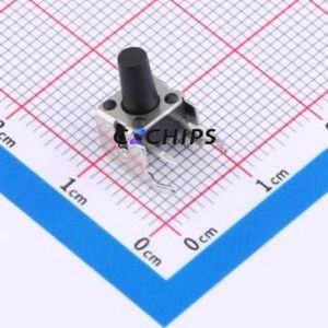 TC-6615-9.5-260 Tactile Switch Through hole,7.5x6.2mm Switch Single Pole Single Throw Round Button 2.6N Right Angle Insert - Product Image 1