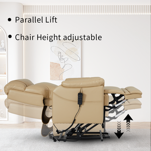 CJSmart Home Leder Unbegrenzt Verstellbarer Aufstehsessel, Liegefunktion, Elektrischer Schönheits- und Massagesessel mit Wärme- und Massagefunktion, Dualmotor - Product Image 2