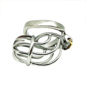 Jaula <span class=keywords><strong>de</strong></span> <span class=keywords><strong>Castidad</strong></span> Metálica Resistente <span class=keywords><strong>para</strong></span> <span class=keywords><strong>Hombres</strong></span>, Diseño Hueco Transpirable, Dispositivo <span class=keywords><strong>de</strong></span> Bloqueo <span class=keywords><strong>de</strong></span> Pene, Equipo <span class=keywords><strong>de</strong></span> Bondage BDSM - Product Image 2