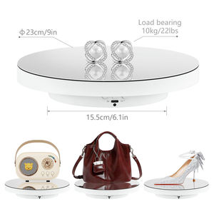 Visualiseur rotatif électrique intelligent 3 en 1 Plateau tournant à 360 degrés Support d'affichage de charge USB pour prise de vue en <span class=keywords><strong>studio</strong></span> de photographie vidéo - Product Image 2