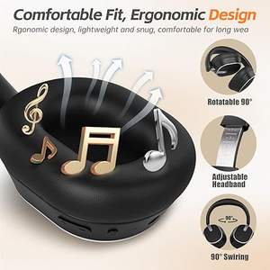 Écouteurs supra-auriculaires sans fil à réduction de bruit de qualité supérieure avec casque de sport stéréo de type C et micro pour l'utilisation du téléphone portable de voyage - Product Image 6