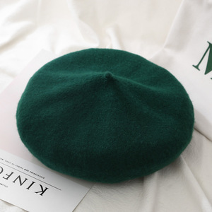 Solid Color Plain Wool Beret Drop <strong>Shipping</strong> Winter <strong>Hats</strong> French Beret for Women - Product Image 6