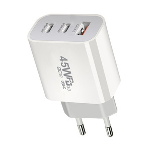 Nhiều cắm 45W Loại-C + USB-A sạc du lịch 3 cổng PD 45W sạc nhanh adapter 2 C 1 một đa cổng sạc nhanh tường sạc - Product Image 4