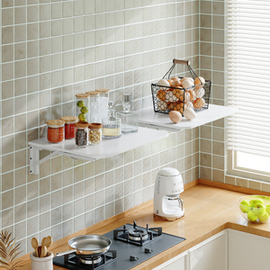 <span class=keywords><strong>Tavolo</strong></span> pieghevole <span class=keywords><strong>a</strong></span> parete <span class=keywords><strong>a</strong></span> goccia, scrivania pieghevole per piccoli spazi, cucina, lavanderia, casa, ufficio, bianco - Product Image 1