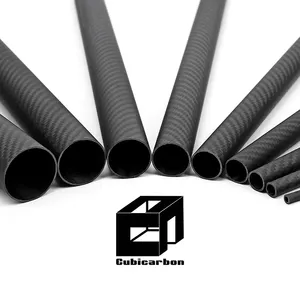 OEM 100% Real Carbon Tubes OD 12mm 14mm 19mm 22mm 30mm Carbon Fiber Tube 3K High Modulus Carbon Fiber Tubes For Sale