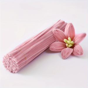 Nguyên liệu làm đồ thủ công Phục Sinh tự làm mới: Dây xơ mềm 8mm, hoa giả, ống vệ sinh làm thủ công, màu hồng nhạt dùng trang trí đám cưới - Product Image 2